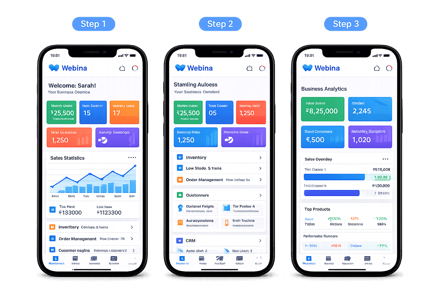 Webina Business Dashboard Sample Image